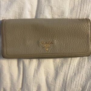 Prada saffiano wallet.